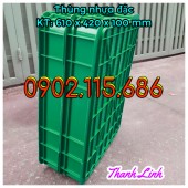 Sóng nhựa bít HS025, thùng nhựa đặc cao 10cm, sóng nhựa đặc,thùng nhựa đặc 1T,