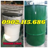 Phuy sắt nắp mở 200l mới, phuy sắt cũ, phuy đựng hóa chất, phuy đựng thực phẩm,