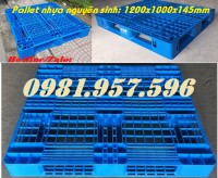 Pallet nhựa nguyên sinh, pallet chịu tải lớn, pallet dài 1,2m