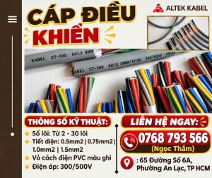 Cáp Điều Khiển ALTEK KABEL - Bền Bỉ, Linh Hoạt, Hiệu Quả