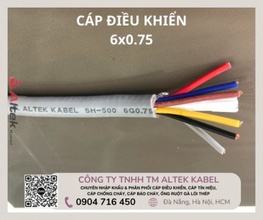 Cáp điều khiển/tín hiệu chống nhiễu 6x0.75, 6x1.0 Altek Kabel