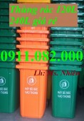 Nơi sản xuất thùng rác nhựa rẻ nhất miền tây- thùng rác 120l 240l 660l tại vĩnh