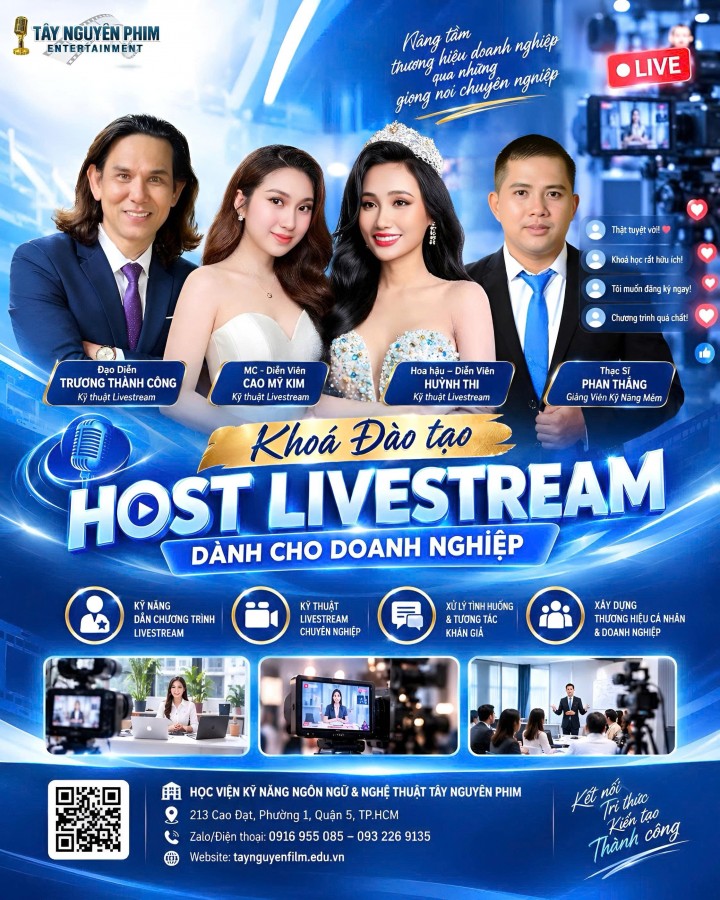 🎬 KHAI GIẢNG KHÓA ĐÀO TẠO HOST LIVESTREAM – DÀNH CHO DOANH NGHIỆP
