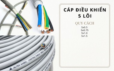 Cáp Điều Khiển Altek Kabel 5x0.5, 5x0.75, 5x1.0 – Thông Số & Ứng Dụng