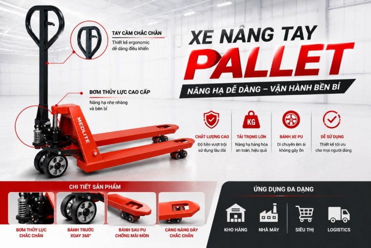 Xe nâng tay thấp là gì? Kinh nghiệm lựa chọn xe nâng hàng phù hợp cho kho bãi và