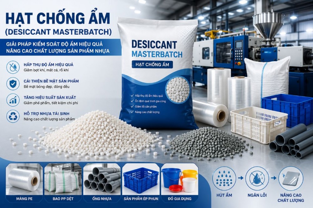 Hạt Chống Ẩm (Desiccant Masterbatch) Là Gì? Giải Pháp Nâng Cao Chất Lượng Sản Xuất Nhựa