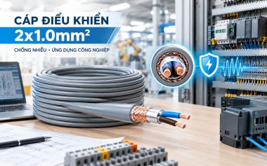 Cáp Điều Khiển 2x1.0mm² Chống Nhiễu – Ứng Dụng & Cách Chọn