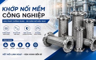 Khớp nối mềm công nghiệp, khớp nối mềm máy bơm, nối mềm inox