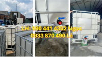 Sỉ lẻ thùng nhựa ibc 1000L, bồn nhựa 1000 lít đựng nhớt, tank nhựa cũ 1 khối