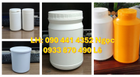Hủ nhựa màu trắng 1 ký nắp vặn, hủ nhựa 500g nắp garenty, hủ nhựa 250g HDPE,