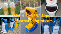 Sỉ lẻ thùng rác con vật, thùng rác composite chim cánh cụt, thùng rác cá héo