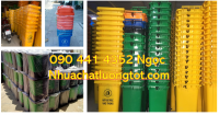 Thùng rác y tế 1000 lít 3 bánh xe, xe gom rác 660 lít, xe đẩy rác 1000 lít