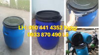 Chuyên thanh lý thùng phuy nhựa cũ giá rẻ 30 lít, 50 lít, 100 lít, 120 lít, 220L