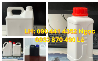 Can nhựa đựng dầu nhớt 500ml, can 1 lít đựng thuốc thủy sản, bình nhựa 2 lít