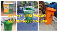 Thùng rác composite 3 ngăn, thùng rác nhựa 2 ngăn, thùng rác y tế 120L