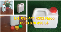 Can nhựa 5 lít đựng axit, can nhựa 2 lít vuông trắng, bình nhựa 1 lít đựng dầu