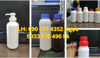 Chai nhựa 1 lít trắng, chai 500ml đựng hóa chất, chai 250ml đựng nguyên liệu