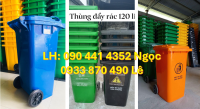 Thùng rác công nghiệp 120 lít, thùng rác nắp hở 240L, thùng rác composite 120L