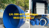 Bán thùng nhựa tròn 1000 lít trộn xi măng, thùng nhựa vuông 2000L đựng cát