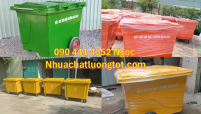 Xe thu gom rác HDPE 1000L, thùng đựng rác 660 lít HDPE, thùng rác nhựa 1000L