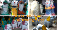 Thùng rác composite cá heo, thùng rác hình con chuột túi, thùng rác chuột mickey