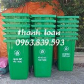 Giá thùng rác hdpe 240lit màu xanh lá / Lh 0963.839.593 Ms.Loan