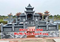 Quảng Ngãi Mẫu lăng mộ đá song thân đẹp bán tại Quảng Ngãi - gia đình dòng họ