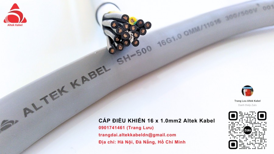 Cáp điều khiển 16 x 1.0mm2 hãng Altek Kabel PVC/Cu/PVC-image-3