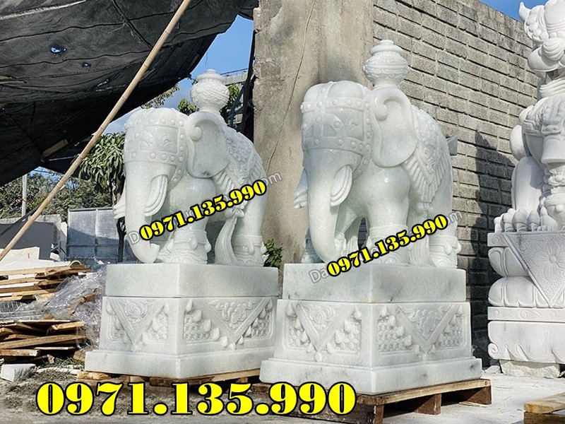 mẫu tượng voi phong thuỷ thờ cúng bằng đá đẹp bán đắk nông-image-5