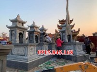 mẫu mộ đá xanh đẹp bán cà mau, mộ đôi gia tộc dòng họ 7822