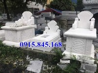 mẫu mộ đá cao cấp bán đồng tháp, mộ đôi gia tộc dòng họ 3474