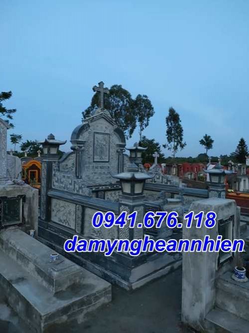 Quảng Ninh Xây, Lắp Đặt Mẫu mộ đá công giáo đẹp bán tại Quảng Ninh - Lăng mộ đạo-image-3