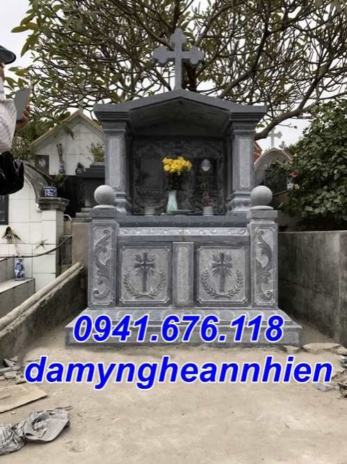Quảng Ninh Mẫu mộ mồ mả công giáo bằng đá đẹp bán tại Quảng Ninh - Lăng mộ đạo-image-5