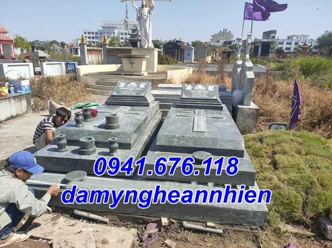 Quảng Ninh Xây, Lắp Đặt Mẫu mộ đá công giáo đẹp bán tại Quảng Ninh - Lăng mộ đạo-image-2