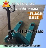 Xe nâng tay siêu thấp 51mm 2000kg