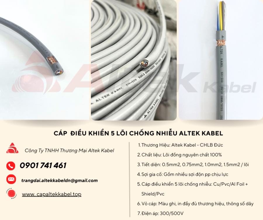Cáp Điều Khiển Chống Nhiễu 5 Lõi Altek Kabel: Nhập khẩu và phân phối giá sỉ-image-5