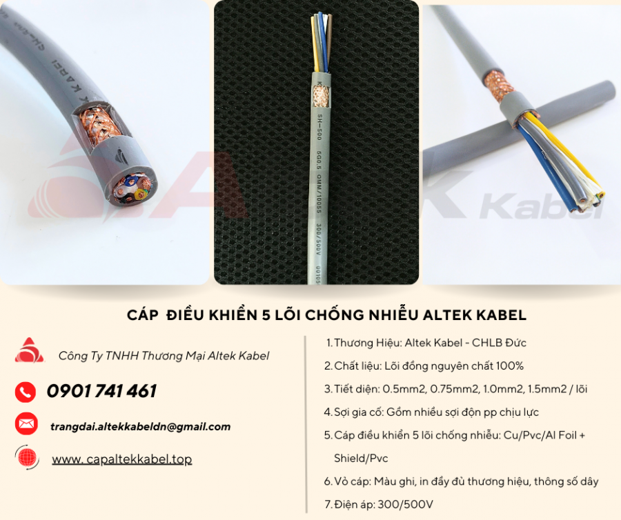 Cáp Điều Khiển Chống Nhiễu 5 Lõi Altek Kabel: Nhập khẩu và phân phối giá sỉ-image-2