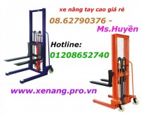 Siêu giảm giá xe nâng tay cao, xe nâng cao 1.6m, xe nâng cao 1 tấn và 1.5 tấn