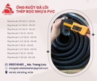 Ống ruột gà lõi thép bọc nhựa pvc phi 114 - 4 inch