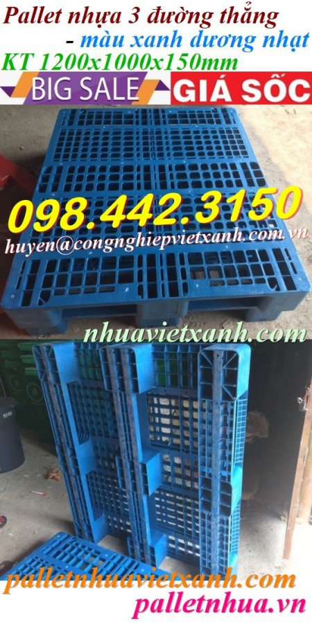 Pallet nhựa 1200x1000x150mm 3 đường thẳng giá rẻ call 0984423150 Huyền-image-5