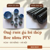 Ống ruột gà lõi thép phi 1-1/4 inch (ID 32mm - OD 39mm) - 50m/cuộn