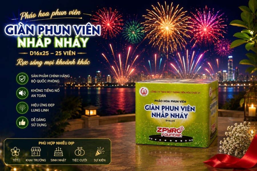 Giàn Phun Viên Nhấp Nháy 25 Viên Z121 Chính Hãng Bộ Quốc Phòng