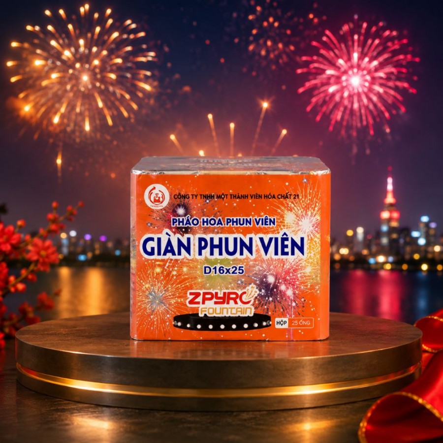Giàn Phun Viên 25 Viên Z121 Chính Hãng Bộ Quốc Phòng | Pháo Hoa Phun Viên