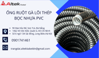 Ống ruột gà lõi thép bọc nhựa pvc phi 16, phi 20, phi 32,...