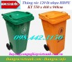 Giảm giá cực sốc thùng rác 120L và thùng rác 240L nắp kín - 2 bánh xe