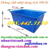 Thùng nhựa chữ nhật dung tích lớn 500L, 1000L, 2000L giá siêu cạnh tranh