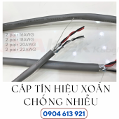 Cáp tín hiệu âm thanh xoắn chống nhiễu nhiễu 2 pair 18AWG