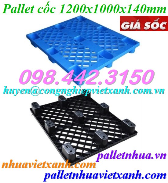 Pallet nhựa 9 chân gù KT 1200x1000x140mm giá rẻ call 0984423150 Huyền-image-3