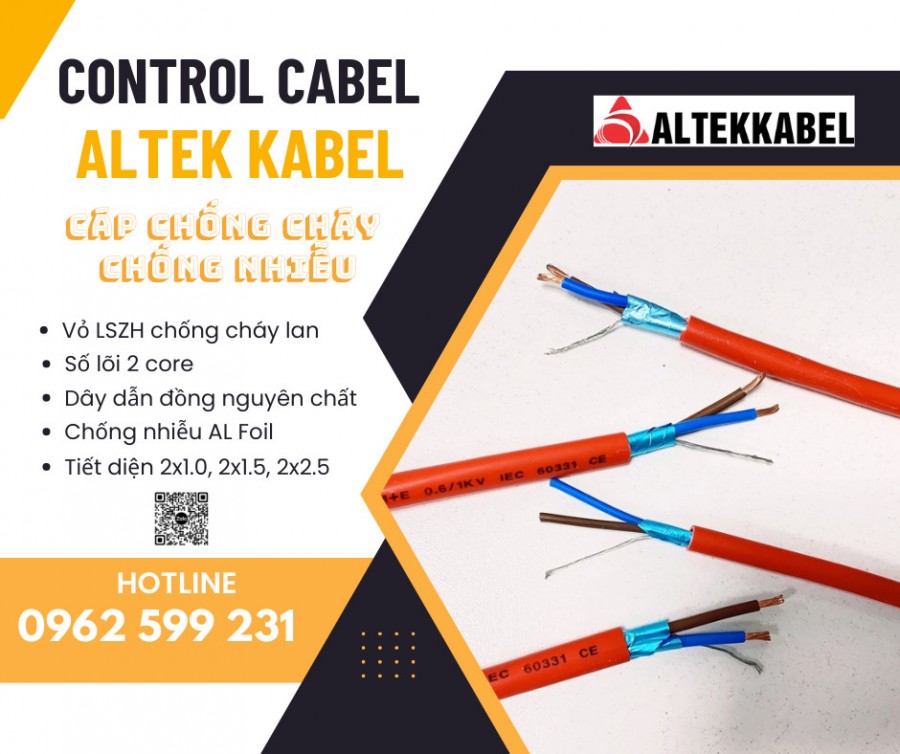 Cáp chống cháy Altek kabel chống nhiễu 2x1.0, 2x1.5, 2x2.5 mm2-image-3