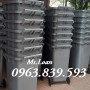 Thùng rác 120L màu xám, thùng rác công nghiệp 120L / 0963.839.593 Ms.Loan